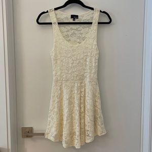 White lacy dress from Aritzia. Perfect for summer!